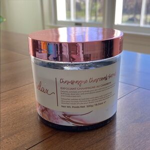 RELAX Champagne Charcoal Scrub with Rose Gold Lid